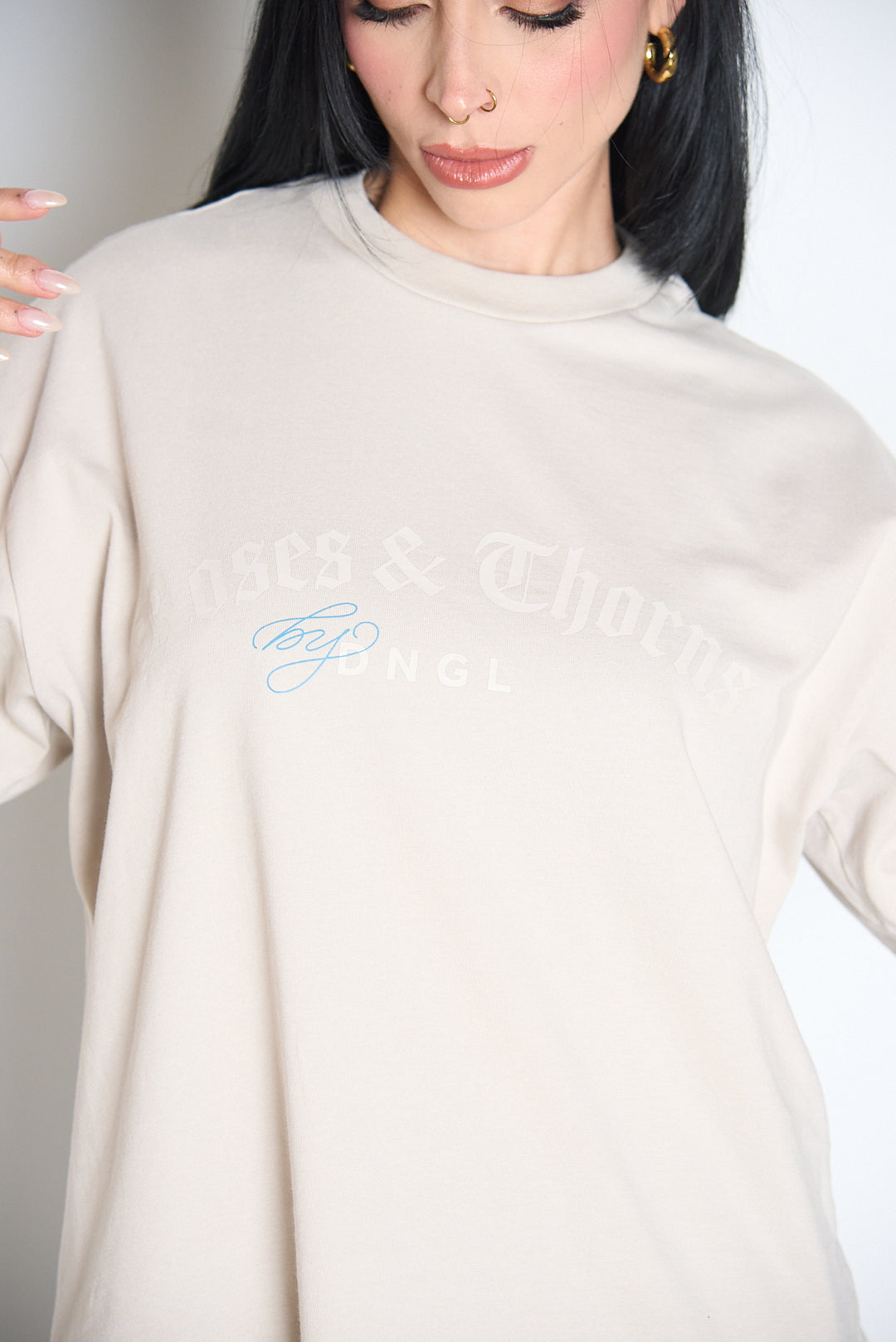 Camiseta Beige Oversize